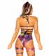 J. Valentine JV-FF483, Metallic Wrap Short color Rainbow Pyramid Back View