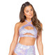R-3839, KEYHOLE CROPPED Lavender TOP by Roma Costume