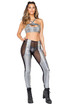 R-3856, SHEER AND SNAKESKIN PANTS full view by Roma Costume