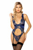 R-LI382, Lace & Satin Bustier Set by Roma Costume