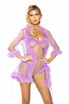R-LI386, Lavender Sheer Marabou Robe by Roma Costume