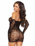 LA86957, Lace Tube Dress Set back view by Leg Avenue