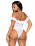 LA89269, Ruffle Off the Shoulder Teddy Back View by Leg Avenue