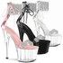 Adore-727RS, 7" Rhinestones Ankle Cuff and Front Strap Platform Sandal by Pleaser Shoes