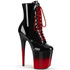 Flamingo-1020BR-H, 8" Two-Tone Platform Ankle Boots by Pleaser USA