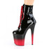 Flamingo-1020BR-H, Zipper Side View 8" Two-Tone Platform Ankle Boots