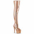 Adore-3000HWR, 7" Rose Gold Stripper Thigh High Hologram Boots by Pleaser