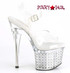 Discolite-708FLP, Lite-up Ankle Strap Sandal with Flower Platform