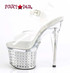 Discolite-708FLP, Side View Lite-up Ankle Strap Sandal with Flower Platform