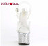 Discolite-708FLP, Front View Lite-up Ankle Strap Sandal with Flower Platform