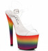 709-Love, 7" Rainbow Platform Sandal By Ellie Shoes