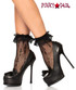 Leg Avenue LA-3049, Worship Me Cross Anklet Socks