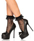 LA-3049, Worship Me Cross Anklet Socks By Leg Avenue