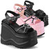 WAVE-09, Wedge Platform With Heart and Chain Detail Sandal By Demonia