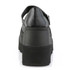 Shaker-23, Black Vegan Leather Wedge Platform MaryJane w/Star Studs Back View