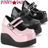 Demonia | Void-37, 5" Wedge Platform MaryJane W/Double Hook