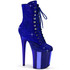 Flamingo-1020CHRS, 8" Royal Chrome Rhinestones Ankle Boots By Pleaser