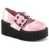 CREEPER-230, Baby Pink Platform Maryjane Creeper By Demonia
