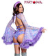 FR103, Lavender Sequin Faux Fur Trimmed Shrug Back View by J. Valentine