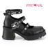Demonia | Bratty-30, Triple Strap Maryjanes Spider Buckle Demonia | Bratty-30, Triple Strap Maryjanes Spider Buckle