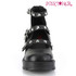 Bratty-30, Triple Strap Maryjanes Spider Buckle Front  View Demonia Bratty-30, Triple Strap Maryjanes Spider Buckle Front  View Demonia