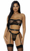 FP-772105, Good As Gold Black Lingerie Set By ForPlay