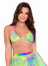 R-6141 - Tie-Dye Fishnet Bikini Tie-Top By Roma