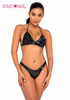 Roma R-6126 - Studded Vinyl Dancer Bikini Top with Fringe Detail With Bottom 6127