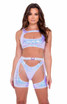 Roma R-6090 - Lavender Sequin Chap Shorts With Top 6088 and Panty 6089