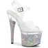 ESTEEM-708DM, 7" Rhinestones Encrusted Platform Sandals By Pleaser USA