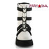 Demonia RENEGADE-50, 2.5" Tiered Platform Heart Rings Ankle Boot Front View