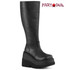 Demonia SHAKER-100WC Wedge Wide Calf Knee High Boot