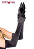 Black  Long Satin Gloves Leg Avenue LA-16B