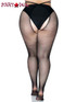 Leg Avenue LA-1951X, Plus Size Micro Net Strappy Waist Tights