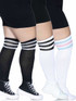 LA-5627X, Plus Size Athletic Knee Socks by Leg Avenue