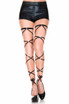 ML-34005, Black Rhinestone Leg Wrap