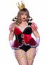 LA87152X, Plus Size Ravishing Red Queen By Leg Avenue