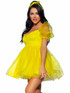 LA87105, Princess Yellow Babydoll Dress By Leg Avenue