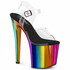 ENCHANT-708RC, Rainbow Platform Ankle Strap Sandal CLEARANCE