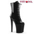 Pleaser | XTREME-1020, 8 Inch Black Ankle Boots