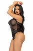 Leg Avenue KI4038, Heart Ring Studd Harness Teddy Side View