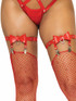 LA2334, Red Thigh High Bow Garter