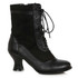 253-Kitty, Lace-up Front Black Victorian Ankle Boots