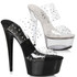 609-Misty, 6 inch Double Strap with Rhinestones Slide By Ellie Shoes