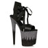 850-Braxton, 8 Inch Silver Platform Sandal with Two-Tone Platform