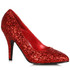 411-Shimmer, Red Glitter Pump By Ellie Shoes