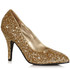 411-Shimmer, Gold Glitter Pump By Ellie Shoes