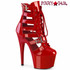 Adore-1013MST, 7" Red Strappy Cage Bootie