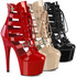 Adore-1013MST, 7" Strappy Cage Bootie By Pleaser USA