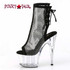 Adore-1018RM, Side View Rhinestones Mesh Fabric Platform Boots
